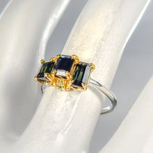 Load image into Gallery viewer, AAA Tourmaline Ring 7×4 mm Size 18 2.5 g Silver 925
