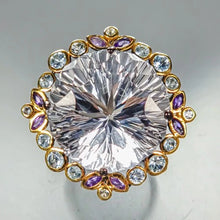 Lejupielādēt attēlu galerijas skatītājā, 40ct+ Natural Quartz Ring 925 Sterling Silver Size 17.5
