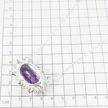 Lejupielādēt attēlu galerijas skatītājā, 38 ct+ Natural Amethyst Necklace 925 Sterling Silver

