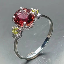 Lejupielādēt attēlu galerijas skatītājā, 9x8 mm Natural Tourmaline Ring 925 Sterling Silver Size 17
