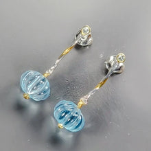 Lejupielādēt attēlu galerijas skatītājā, Blue Topaz Earrings 925 Sterling Silver
