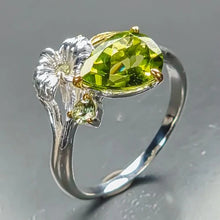 Lejupielādēt attēlu galerijas skatītājā, Peridot Ring 925 Sterling Silver Size 17.5
