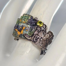 Load image into Gallery viewer, Tourmaline Ring 925 Sterling Silver Size 18
