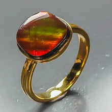 Lejupielādēt attēlu galerijas skatītājā, Ammolite Ring 925 Sterling Silver Size 17
