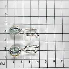 Загрузить изображение в средство просмотра галереи, Aquamarine Earrings 925 Sterling Silver  5.46 gr  34x14x12 mm
