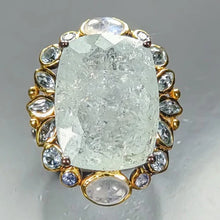 Загрузить изображение в средство просмотра галереи, Aquamarine Ring 925 Sterling Silver Size 17
