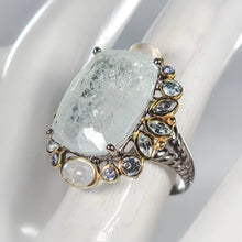Загрузить изображение в средство просмотра галереи, Aquamarine Ring 925 Sterling Silver Size 17
