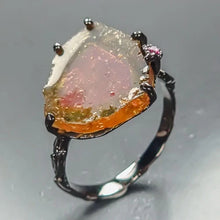 Загрузить изображение в средство просмотра галереи, Tourmaline Ring 925 Sterling Silver Size 17.5
