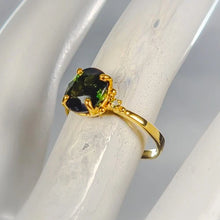 Загрузить изображение в средство просмотра галереи, Tourmaline Ring 925 Sterling Silver  2.21 gr  Stone Size 9x8  Size 17
