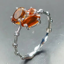 Загрузить изображение в средство просмотра галереи, Orange Opal Ring 925 Sterling Silver Size 17,5
