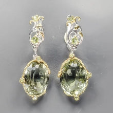 Загрузить изображение в средство просмотра галереи, Green Amethyst Earrings 925 Sterling Silver
