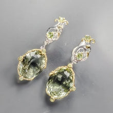 Загрузить изображение в средство просмотра галереи, Green Amethyst Earrings 925 Sterling Silver
