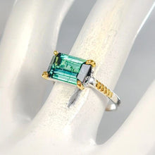Загрузить изображение в средство просмотра галереи, Tourmaline Ring Silver 925 Natural Gemstone Size 18.5 2.8 g
