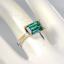Загрузить изображение в средство просмотра галереи, Tourmaline Ring Silver 925 Natural Gemstone Size 18.5 2.8 g
