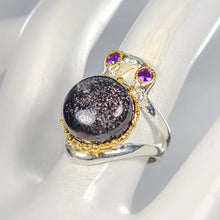 Загрузить изображение в средство просмотра галереи, Sunstone Ring Silver 925 Natural Gemstone Size 17.5 8.9 g
