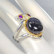 Загрузить изображение в средство просмотра галереи, Sunstone Ring Silver 925 Natural Gemstone Size 17.5 8.9 g
