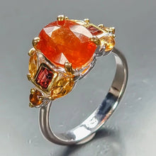 Загрузить изображение в средство просмотра галереи, Spessartite Ring 925 Sterling Silver Size 18
