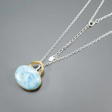 Load image into Gallery viewer, Larimar Pendant with Silver Chain Silver 925 10.8 g

