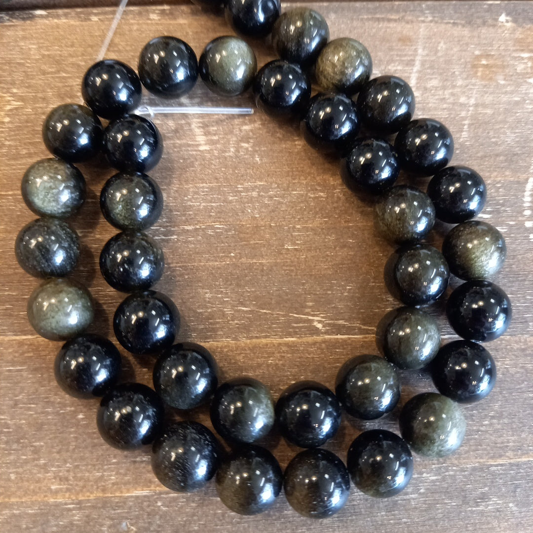 Golden Obsidian Beads 8 mm 50 pcs