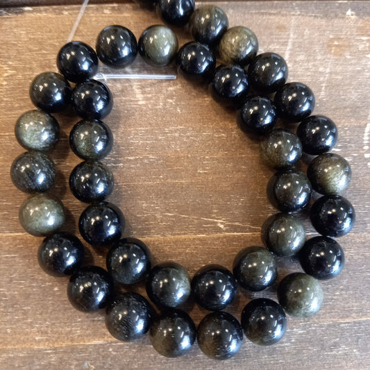 Golden Obsidian Beads 8 mm 50 pcs
